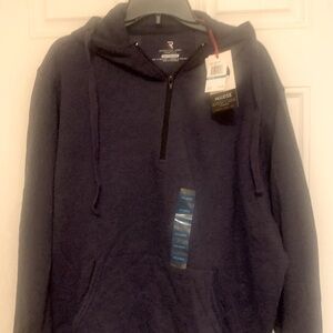 Men’s  hoodie international brand pullover sweatshirt quarter zip. Fleece lining